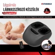 Légpárnás lábmasszírozó készülék hőterápiával 