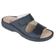 Berkemann Luis fekete férfi papucs, olajjal cserzett nubuk felsővel, kivehető talpbéléssel