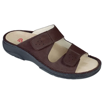 Berkemann Luis fekete férfi papucs, olajjal cserzett nubuk felsővel, kivehető talpbéléssel