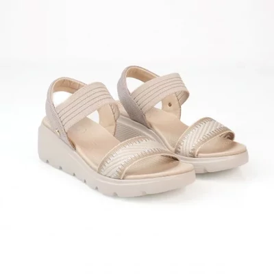 Batz vibe bézs női magassarkú szandál